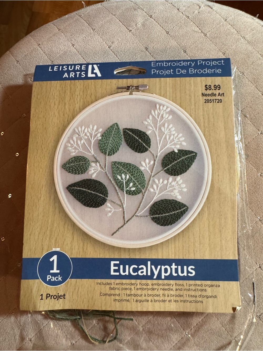 Leisure Arts Eucalyptus Embroidery Kit - Green